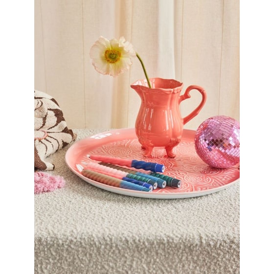 Δίσκος Σερβιρίσματος Rice Μεταλλικός Ανάγλυφος - Κοραλί image 2