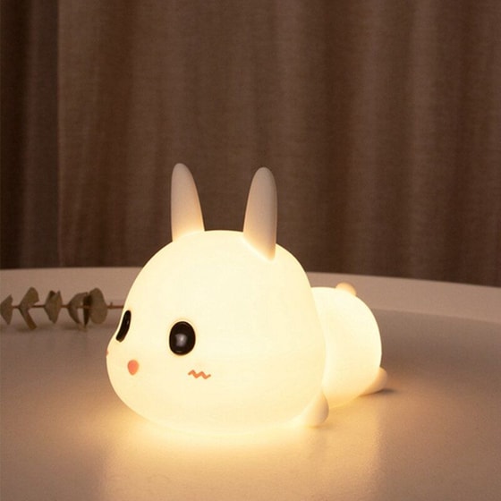Allocacoc Meng Rabbit Night Lamp Κουνελάκι Φωτιστικό Νυκτός Από Μαλακή Σιλικόνη Με Χρονοδιακόπτη image 3
