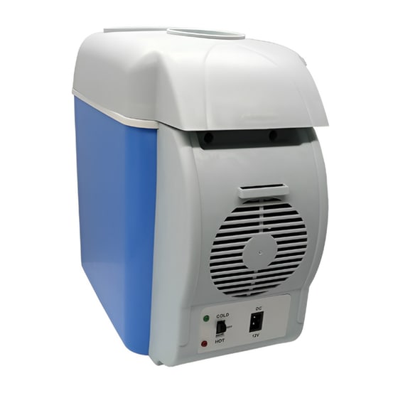 Ηλεκτρικό Φορητό Ψυγείο/Θερμός Aria Trade 7.5Lt 12V 38W - Λευκό, Μπλε image 0
