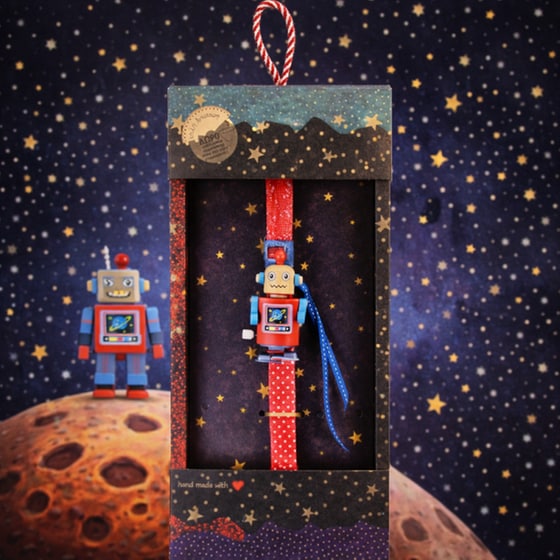 Λαμπάδα&nbsp;Synchronia&nbsp;Ρομπότ&nbsp;Ξύλινο&nbsp;Κουρδιστό&nbsp;Κόκκινο image 4