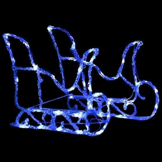 Χριστουγεννιάτικοι Διακοσμητικοί Τάρανδοι από Ακρυλικό 240 Led - Μπλε image 4