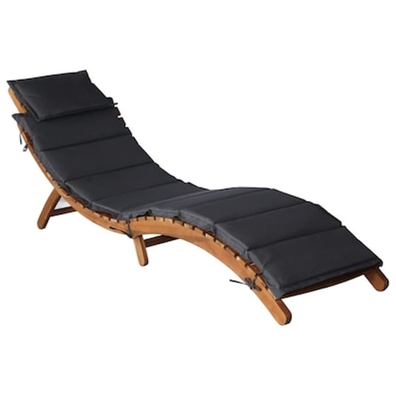 Ξαπλώστρα VidaXL από Μασίφ Ξύλο Ακακίας 184x55x64 cm - Σκούρο Γκρι image 0
