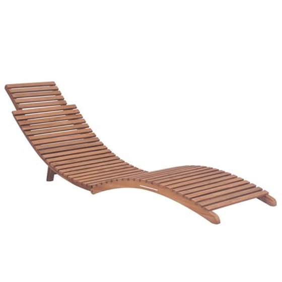 Vidaxl Ξαπλώστρα Πτυσσόμενη Από Μασίφ Ξύλο Teak image 2