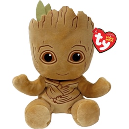 Λούτρινο TY Beanie Babies Χνουδωτό Marvel Groot Καφέ (15cm)