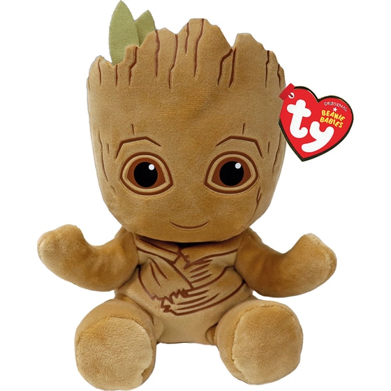Λούτρινο TY Beanie Babies Χνουδωτό Marvel Groot Καφέ (15cm) image 0