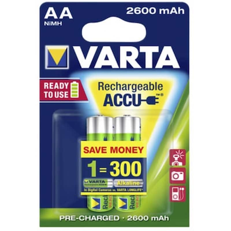 VARTA 1x2 Varta Rechargeable Accu Aa Nimh 2600 Mah Mignon