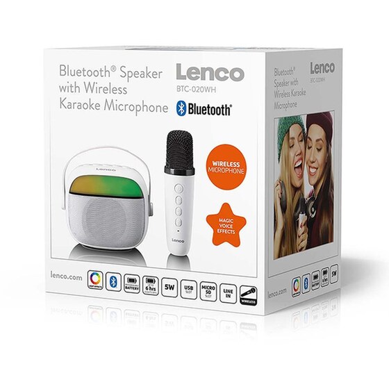Φορητό Ηχείο LENCO BTC-020WH 5W - White image 4
