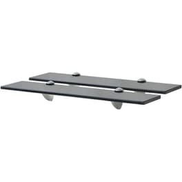 Ράφια Τοίχου VidaXL από Γυαλί 50x20 cm 2 Τμχ - Μαύρο