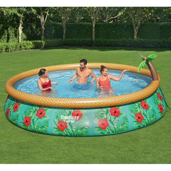 Φουσκωτή Οικογενειακή Πισίνα Bestway Fast Set Inflatable Paradise Palms 9677 Lt image 1