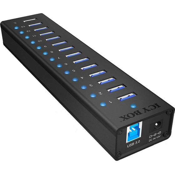 Icy Box IB-AC6113 USB Hub 14-Port USB 3.0 συμβατό με USB-A image 1