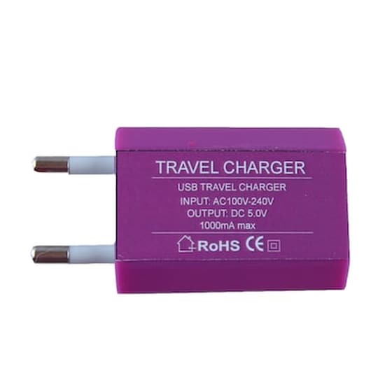 Φορτιστής Πρίζας Oem Usb Travel Charger Mini 1A - Purple image 0