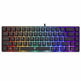 White Shark Ronin Gaming Πληκτρολόγιο 60% με RGB φωτισμό Μαύρο (US)