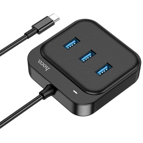 Hub Usb-c Hoco Hb31 Easy 4-in-1 Με 4 Χ Usb3.0 Μαύρο 20cm image 2