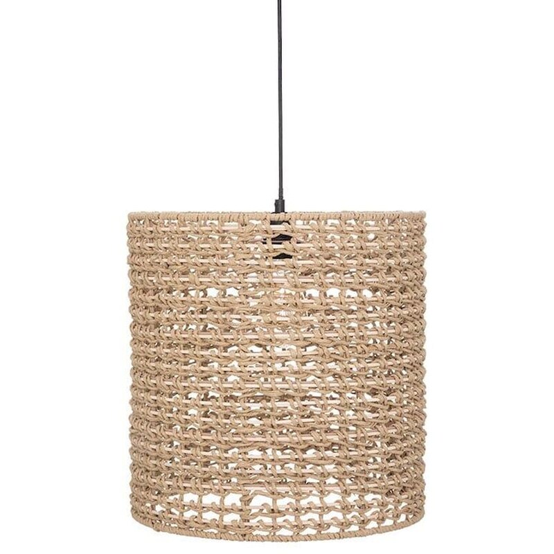 SPITISHOP Φωτιστικό Οροφής Μονόφωτο Spitishop A-s Sefia 190637 Χάρτινο - Μαύρο/Μπεζ