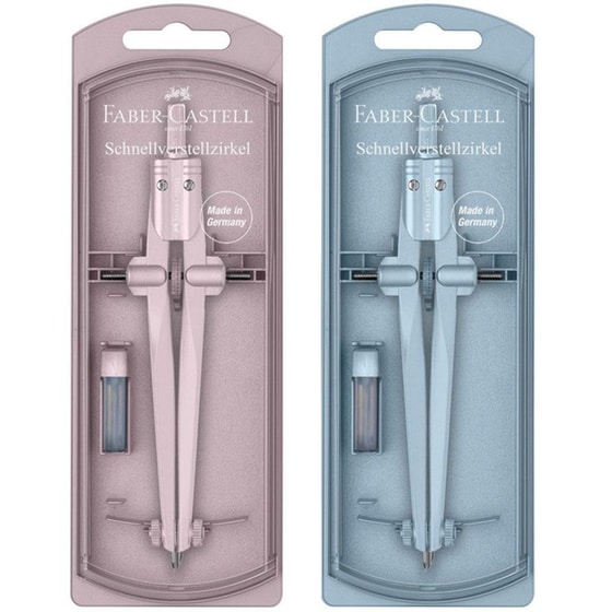 Διαβήτης Faber-Castell Stream Σιέλ/Ροζέ (1 Τεμάχιο) image 0