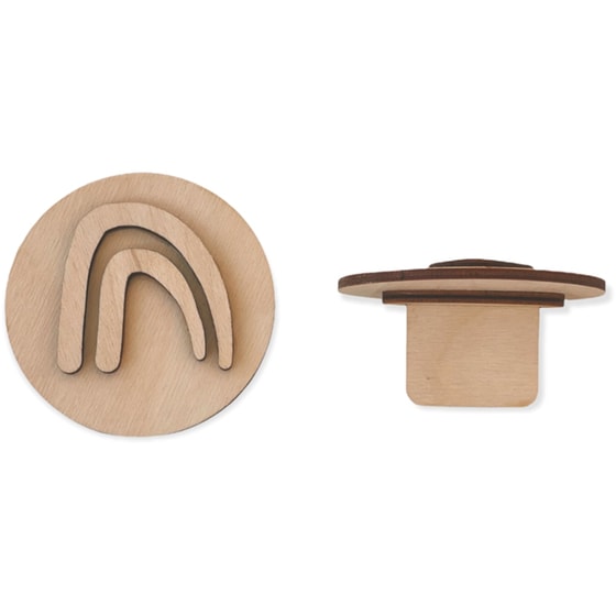 Ξύλινη σφραγίδα ουράνιο τόξο image 1