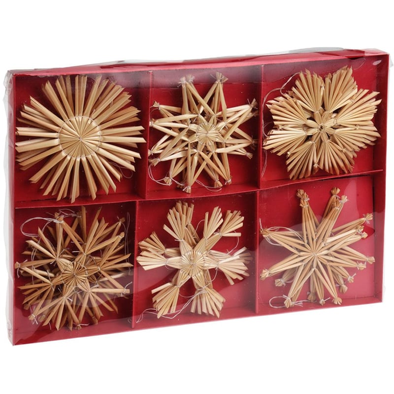 Σετ Χριστουγεννιάτικα Στολίδια Spitishop K-m Straw Cat303990 Ξύλινα 18 Τμχ