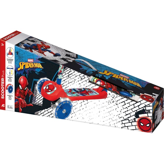 Παιχνιδολαμπάδα Παιδικό Πατίνι Τρίτροχο AS Scooter Plus Spiderman με Φωτιζόμενες Ρόδες image 6