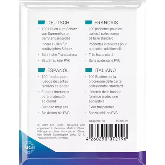 Ultimate Guard Precise-fit Sleeves Japanese Size Transparent (100 Sleeves) image 1