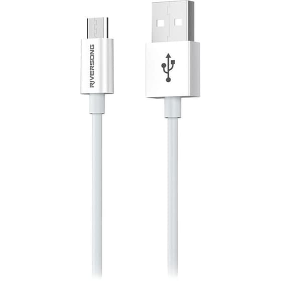 Καλώδιο Rirversong USB σε Micro USB 1.2m - Λευκό image 1