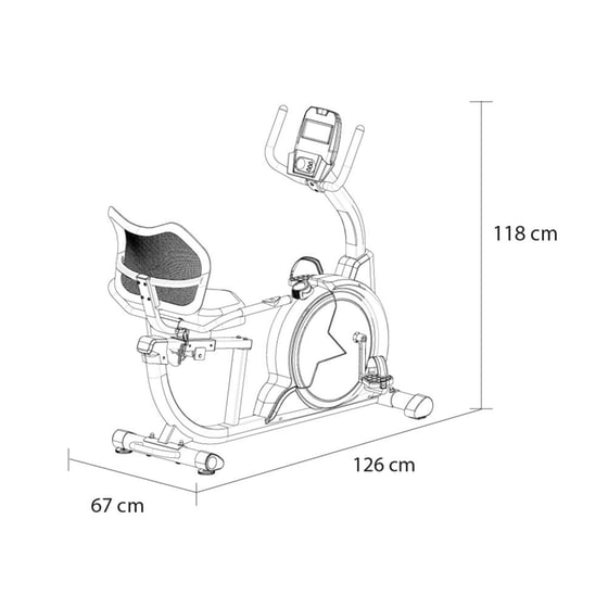 PEGASUS  B10 Ποδήλατο Γυμναστικής Καθιστό Μαύρο image 4