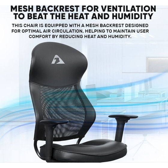 Gaming Καρέκλα Armaggeddon Flexion Air από Δερματίνη - Μαύρη image 5