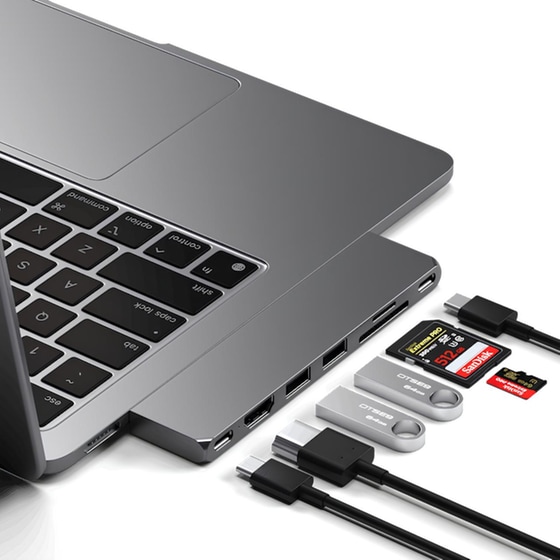 Docking Station Satechi Pro Hub Slim 5-Port USB 4.0 συμβατό με Dual USB-C image 4