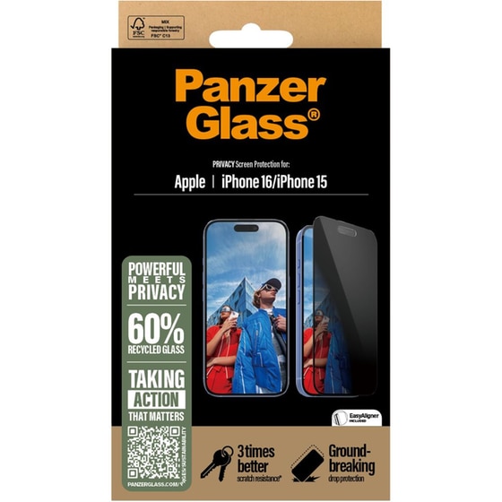 Προστατευτικό οθόνης Apple iPhone 16 - PanzerGlass Privacy Screen Protection image 3