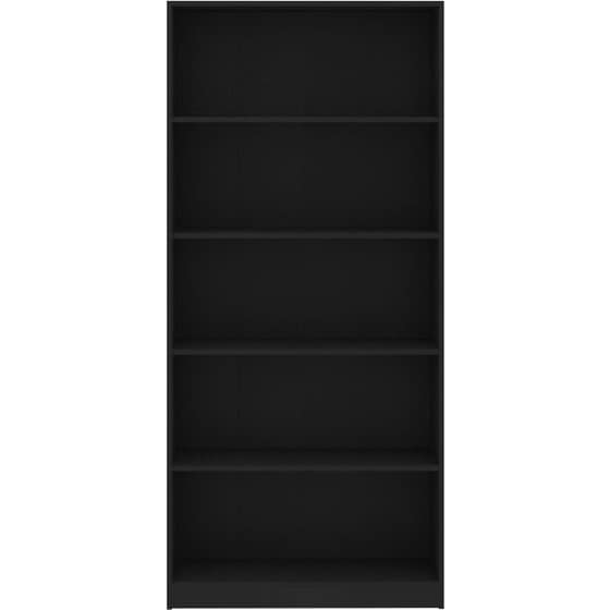 Βιβλιοθήκη VidaXL από Μοριοσανίδα 60x24x175 cm - Μαύρο image 2