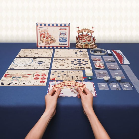 Rokr Tilt-a-whirl Diy Music Box 3d Ξύλινο Παζλ Ea04 image 3