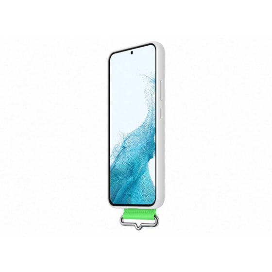 Θήκη Samsung Galaxy S22+ - Samsung Silicone Cover with Strap - White image 3