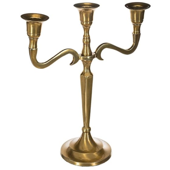 Κηροπήγιο Spitishop A-s Candle Holder Gold 123154a Μεταλλικό 3 Θέσεων 22.5x9.1x26.5cm - Χρυσό image 0