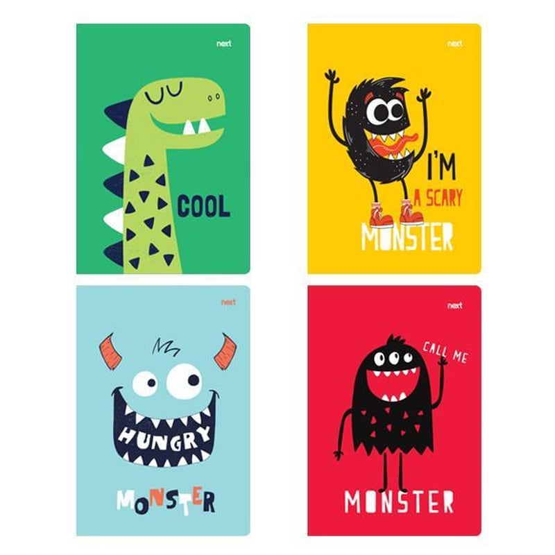 Τετράδιο Καρφίτσα Next 40Φ Cute Monsters 17x25εκ. 40 Φύλλων (1 Τεμάχιο)