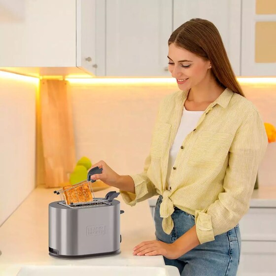 BLACK & DECKER ES9600170B 2 Θέσεων 900W Ασημί image 3