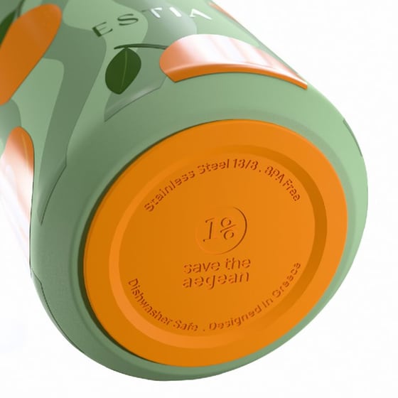 Μπουκάλι Θερμός Estia Save The Aegean Flow Peach Garden 500ml image 2
