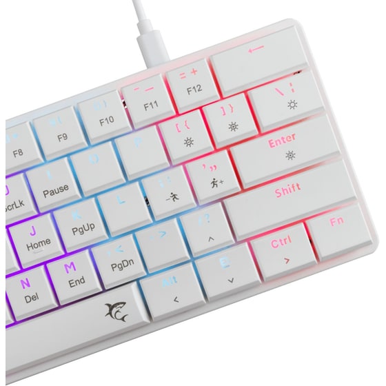 White Shark Nagamaki Ενσύρματο Gaming Πληκτρολόγιο με Red διακόπτες - White (US) image 4