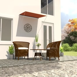 Τέντα Vidaxl Συρόμενη 200x150cm - Πορτοκαλί/Καφέ