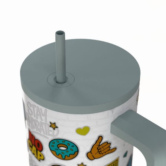 Κούπα Θερμός Με Λαβή & Καλαμάκι Estia Save The Aegean Tumbler Urban Vibes 900ml image 1