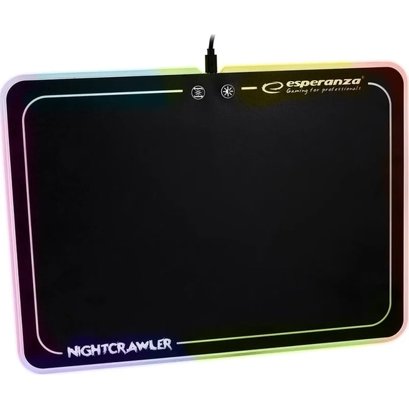 ESPERANZA Esperanza Nightcrawler Gaming Mouse Pad Medium 350mm με RGB Φωτισμό Μαύρο