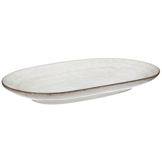 Πιατέλα Σερβιρίσματος Spitishop  Κεραμική 30x18 cm - Γκρι image 1