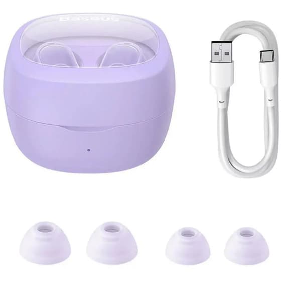 Ακουστικά Bluetooth Baseus Bowie WM02 TWS - Μωβ image 3