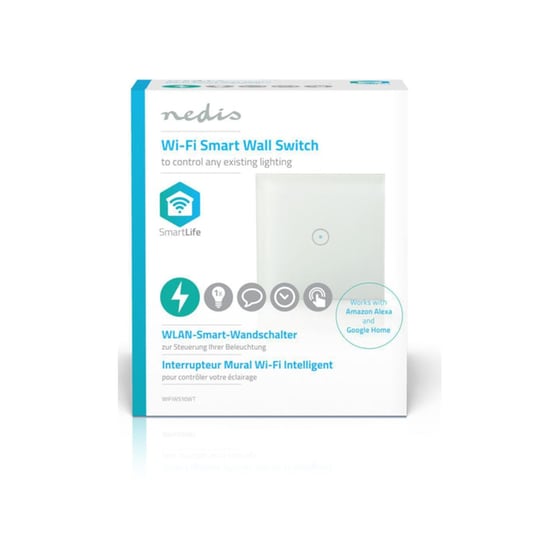 Διακόπτης Τοίχου NEDIS Wi-Fi Smart Wall Switch WIFIWS10WT image 4