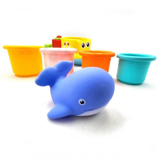Woopie Βρεφικό Παιχνίδι Μπάνιου - Ship Whale Overflow Cups image 3