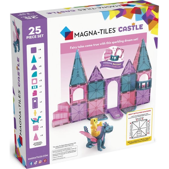 Magna-Tiles® Castle Μαγνητικό Παιχνίδι Κατασκευών - 25 Κομμάτια (242025CA) image 3