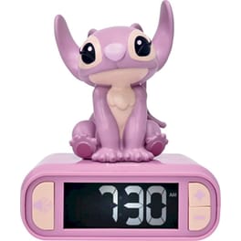 Lexibook Παιδικό Ψηφιακό Ρολόι Ξυπνητήρι Disney Stitch Angel Φωσφορίζον