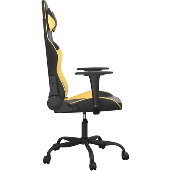 Καρέκλα Gaming VIDAXL 345401 με Ρυθμιζόμενα Μπράτσα από Τεχνητό Δέρμα - Μαύρο image 2