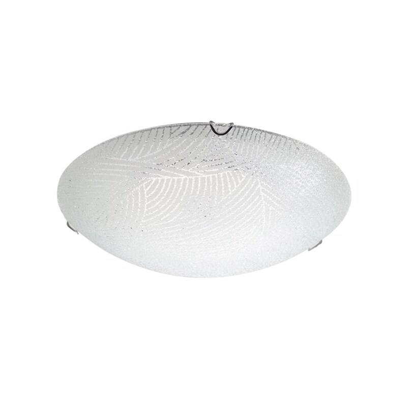 ACA DECOR Φωτιστικό Πλαφονιέρα Aca 30x30x10 cm - Ασημί/Λευκό