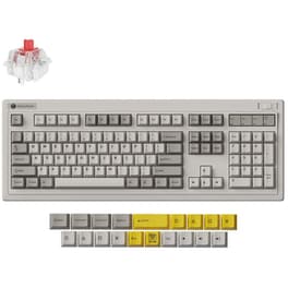Keychron R6 QMK R6-M1 Ασύρματο Gaming Μηχανικό Πληκτρολόγιο με Red διακόπτες και RGB φωτισμό - Γκρι (US)
