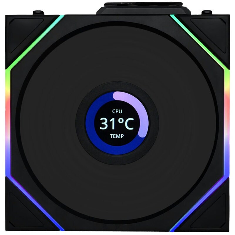 Case Fan Lian Li Uni Fan TL Wireless LCD 120mm RGB - Μαύρο