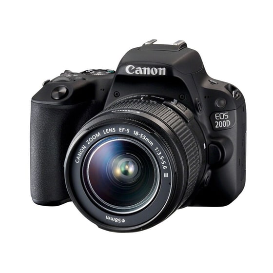 DSLR Canon EOS 200D & Φακός 18-55mm DC - Μαύρο image 2